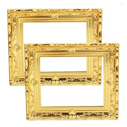 Frames 2 Pcs House Model Lightweight Mini Toys Baby Beauty Decorative Abs Plastic Supplies