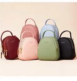 School Bags Mini Backpack Purse For Women Ladies Korean Style Small Backpacks Solid Color PU Luxury Travel Backbag Bag Mochila