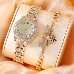 Wristwatches Women's Watch Set Luxury Fashion Casual Quartz Bracelet