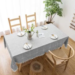 Table Cloth Rustic Cotton And Linen Tablecloth Splashproof Tablecloths Burlap Cloths For Kitchen Dining Buffet Rectangle Tables