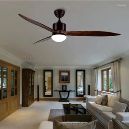 52/64 Inch Large Ceiling Fans With Lights No Wood Blades Remote Control Reversible Motor LED 3 Color Bedroom Lamp