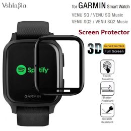 Accessories 100PCS 3D Edge Soft Screen Protector for Garmin Venu SQ Music Full Coverage Smart Watch Protective Film for VENU SQ 2