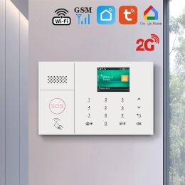 Kits PGST PG108 Tuya Wireless Home WIFI GSM Home Security With Motion Detector Sensor Burglar Alarm System Support Alexa & Google