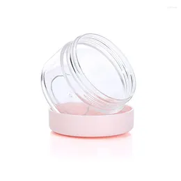 Storage Bottles Face Cream Lip Containers Secure Lid For Leak-proof Compact Clear Plastic Jars With Travel