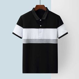Mens Short Sleeved T-shirt Summer New Korean Version Slim Fit Trend Ins Youth Fashion Casual Versatile Polo Shirt