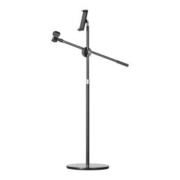 Stand Microphone Phone Stand Universal Metal Carbon Steel Adjustable Lift Cantilever Microphone Tripod with Solid Metal Base