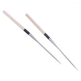 Kitchen Storage 2 Pcs Sashimi Chopsticks Stainless Steel House Home Flatware Portable Household Wood Useful Cutlery Practical Tableware