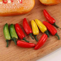 Decorative Flowers 10PCS Mini Foam Artificial Pepper Simulation Chilli Plants Corsage Putting Fruit Vegetables Pography Props