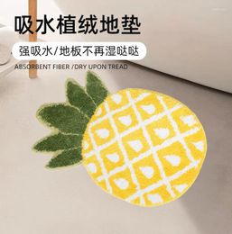 Carpets Loor Mat Bathroom Anti-skid Bedroom Absorbent Fruit Cartoon Pineapple