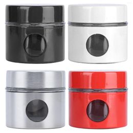 Storage Bottles 58x65mm Coffee Bean Jar Iron Glass Wear Resistant Mini Sealed Food Container Canister For Home Kitchen