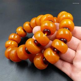 Charm Bracelets Chicken Oil Yellow Abacus Beads Old Wax Amber Beeswax Men's Couples Jewellery