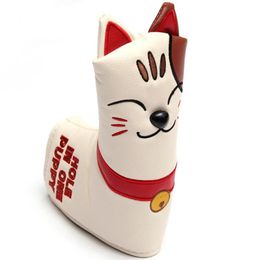 PU Leather Cute Cat Embroidery Golf Club Headcover for Blade Putter Personality Style7423391