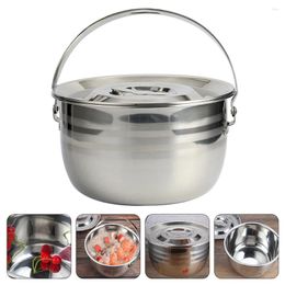 Double Boilers Camping Soup Pot Stainless Steel Cookware Cooking Supply