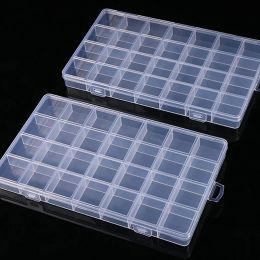 Other 28 Grid With Slot Beaded Antistring Grid Plastic Storage Box Jewelry Classification Parts Division Box Jewelry Box Organizer