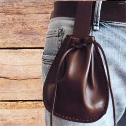 Waist Bags UYEE Medieval Bag For Women Men Steampunk PU Leather Drawstring Coin Viking Pirate Purse Pouch Renaissance Cosplay Accessory