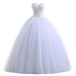 Dresses 2018 Sexy Sweetheart Beading Sequins Ball Gown Wedding Dress With Lace Up Tulle Plus Size Vestidos De Noiva Bridal Gowns BB05