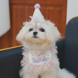 Dog Apparel Small Fashion Birthday Party Supplies Pet Sweet Bibs Puppy Cute Desinger Hat Cat Accessories Maltese Chihuahua Yorkshire