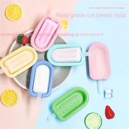 Baking Moulds Homemade Ice Cream Gelato Mould Silicone Popsicle DIY Tools Mini Long Cake With Lid