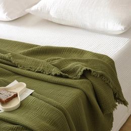 Blankets Knitted Blanket Decorative Textured Sofa Tassel Fringe Hanging Rug Nordic Fashion Warm Cute Gift