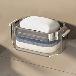 Liquid Soap Dispenser Light Luxury Sponge Holder With Rack Detachable Drill-free Wall Mounted For Home Bathoom Storage Bathroom Accession