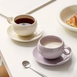 Cups Saucers Lovely Home Ceramic Coffee Cup And Saucer Set Couple Mugs For Men Women Mug Breakfast Milk Office Tea Water