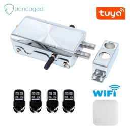 Lock Tuya APP WiFi Remote Control Automatic Electric Motor Lock Antitheft Invisible No Drill Hole Installation