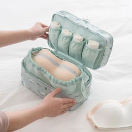 Storage Bags Double -Layer Underwear Bag Multiple Compartments Waterproof Bra Panty Organiser Women Men Socks Clothes Travel Pouchs