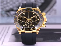 High quality Asian watch 2813 sports automatic mechanical men039s watch 18k yellow gold watch 116518 black ceramic bezel 40mm b3540053