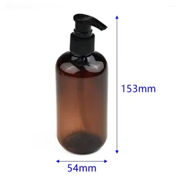 Liquid Soap Dispenser Bottles Pump Spas Or Home Use Classic Bottle Style Empty PET Brown For Salon