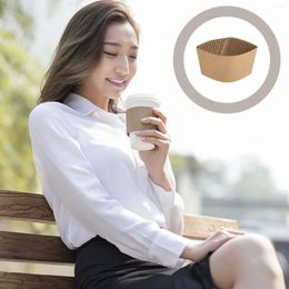 Disposable Cups Straws 50 Pcs Coffee Cup Holder Bottle Protector Drinks Sleeve Versatile Protective Outdoor Cover Heat Resistant