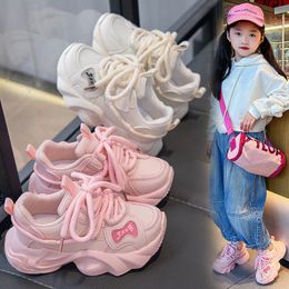 Kids Sneakers Casual Toddler Shoes Children Youth Skateboarding Shoes Spring Autumn Big Girls Kid shoe Pink Beige size eur 26-36 07S3#