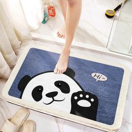 Carpets Hi Panda Hello Bear Plush Rug Soft Doormat Floor Mat Carpet Home Living Bath Room Anti Slip Imitation Cashmere