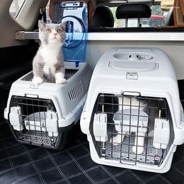 Cat Carriers Puppy Dog Air Plane Transport Box Breathable Pet Travel Carrier For Cats And Small Dogs Cage Classic