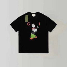 T-Shirts Summer Popeye Letter Print Couple Loose Round Neck Short Sleeve Unisex Casual T-shirt Versatile