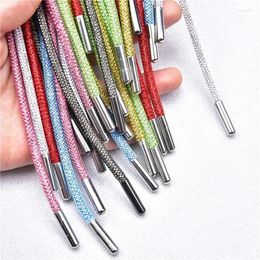 Hangers 1 PCS Crystal Rhinestone Diamond Shoelaces Colorful Shiny Shoe Laces Sneakers Shoelace Clothes Bags Belt Accessories Round 4mm