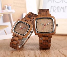Unique Walnut Wooden Watches for Lovers Couple Men Watch Women Woody Band Reloj Hombre 2019 Clock Male Hours Top Souvenir Gifts CJ3354049