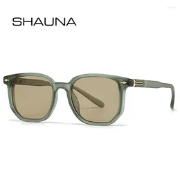 Sunglasses SHAUNA Fashion Polygon Square Women Gradient Shades UV400 Vintage Rivets Men Sun Glasses