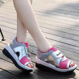 Dress Shoes Fashion Women Sandals Summer Wedges Women's Platform Lace Belt Flip Flops Open Toe High-heeled Female