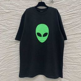 Luxury designer's men's women's short sleeved sportswear set High Version Correct Classic Nightlight Alien T-shirt and Top Couple's Same Style