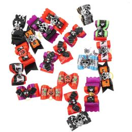 Dog Apparel 20 Pcs Bow Halloween Pet Costumes Puppy Hair Bows Accessories Large Dogs Polyester Girl Grooming