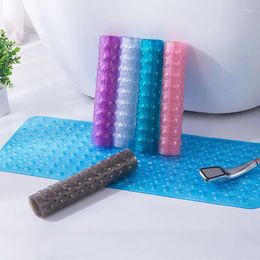 Bath Mats Large Suction Cup Bathroom Foot Massage Floor Mat Household Shower Room Anti-slip Pads Solid Colour PVC Toilet