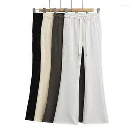 Women's Pants Korean Style Casual Women Fashion Wide Leg Flared Sweatpants Y2k American Retro Oversize Jogger Trousers