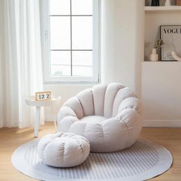 Chair Covers White Lamb Velvet Sofa Cover Comfortable Pumpkin Seat Detachable And Washable Iiving Room Bedroom Casual