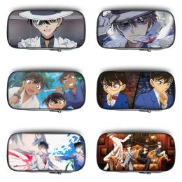 Cases 21cm X 10cm Detective Conan Pencil Cases Bags Anime Character Student Canvas Utility Jimmy Kudo Thief Stationery Storage Items