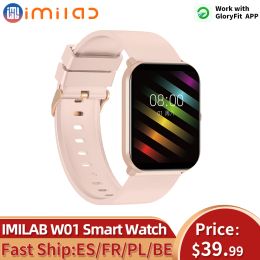 Watches Smart Watch IMILAB W01 Smartwatch Women Men 1.69"HD Fitness Tracker Sports Pedometer Heart Rate SpO2 Sleep Monitor Bracelet