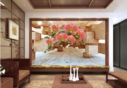 Wallpapers CJSIR Custom Living Room Background Wallpaper For Walls 3 D Magnolia Phalaenopsis Extension Space Po 3d