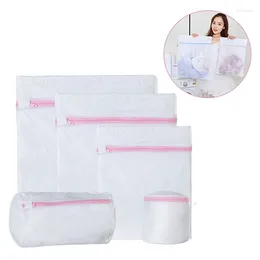 Laundry Bags Wrap-around Thick Net Zip Bag Washing Care Foldable Clothes Protection