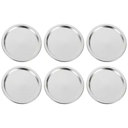 Dinnerware Jar Lids: 20pcs Reusable Tinplate Canning Lids Compatible With Wide Mouth ( Silver )