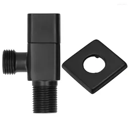 Kitchen Faucets Valve Black Water Shut Off 1/2 Inch Brass Wall-mounted Balcony Faucet Home Improvement DIY Supplies And Accessories