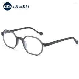 Sunglasses Frames BLUEMOKY Fashion Hexagon Optical Glasses Men Women Ultralight Acetate Eyeglasses Unisex Non-Prescription Eyewear